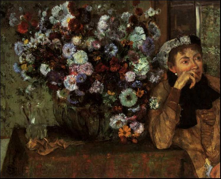 Edgar Degas Madame Valpincon with Chrysanthemums